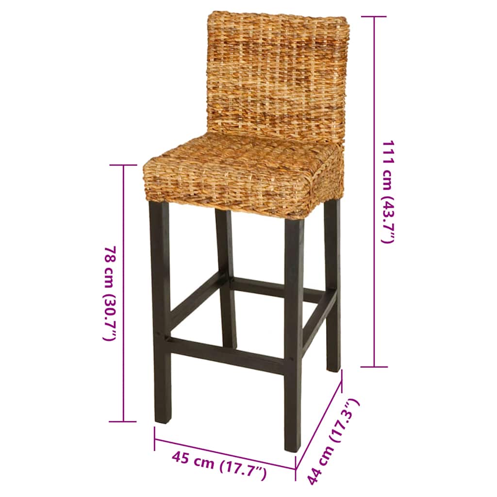 Bar Stools 2 pcs Abaca