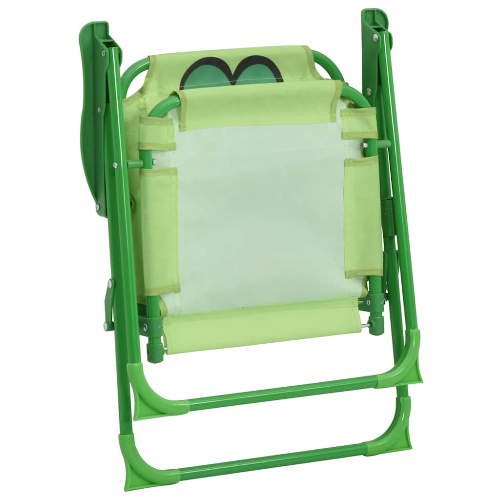 41843 vidaXL 3 Piece Kids'Garden Bistro Set with Parasol Green