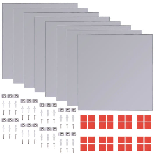 Frameless Mirror Tiles Glass 8 pcs 20.5 cm Frameless Mirror Tiles Glass 8 pcs 20.5 cm