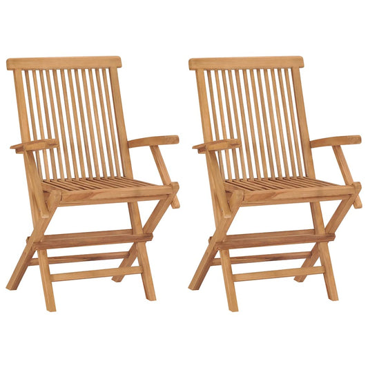 Folding Garden Chairs 2 pcs Solid Teak Wood Folding Garden Chairs 2 pcs Solid Teak Wood
