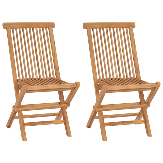 Folding Chairs 2 pcs for Garden & Outdoor Teak Wood Folding Chairs 2 pcs for Garden & Outdoor Teak Wood