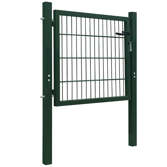 142028 vidaXL Fence Gate Steel Green 100x100 cm 142028 vidaXL Fence Gate Steel Green 100x100 cm
