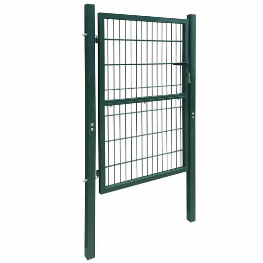 Fence Gate Steel 100x200 cm Green Fence Gate Steel 100x200 cm Green