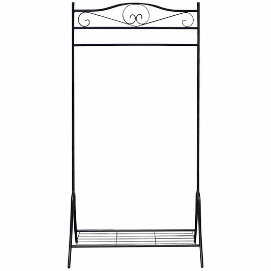 Clothing Rack | Black | Steel | 174 cm height, 90 cm length Clothing Rack | Black | Steel | 174 cm height, 90 cm length