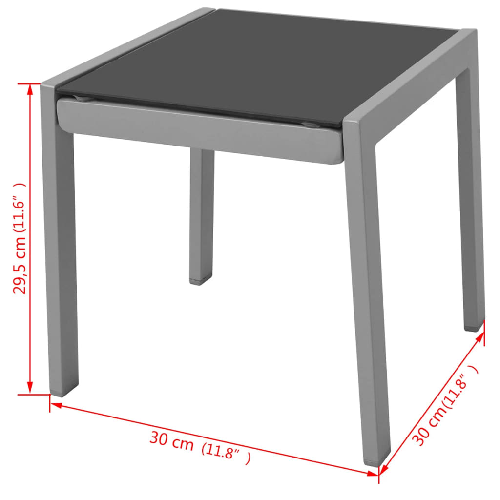 Sun Lounger | Black | Powder-Coated Aluminium | Adjustable | Foldable