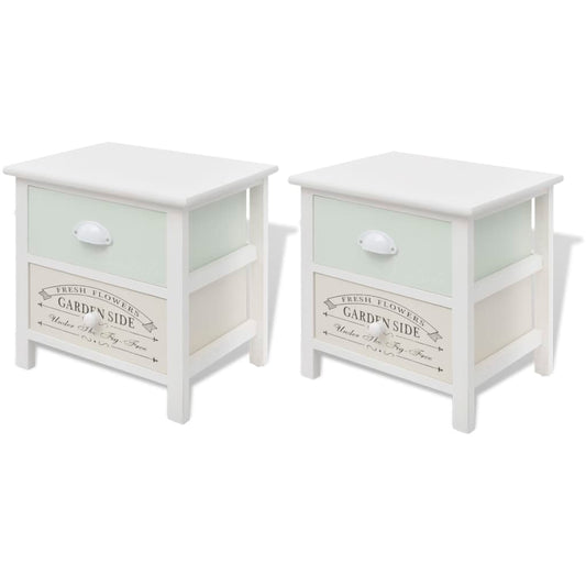 French Bedside Cabinets 2 pcs Wood French Bedside Cabinets 2 pcs Wood