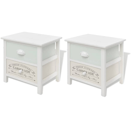 French Bedside Cabinets 2 pcs Wood French Bedside Cabinets 2 pcs Wood