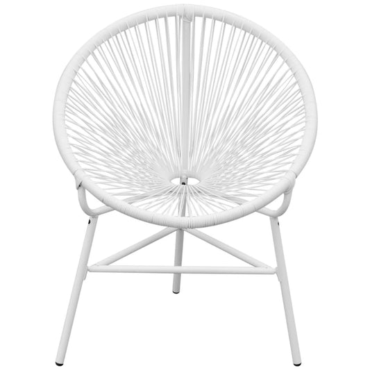 Garden Chair | White | PE Rattan, Powder-Coated Steel | Medium | Tough Garden Chair | White | PE Rattan, Powder-Coated Steel | Medium | Tough
