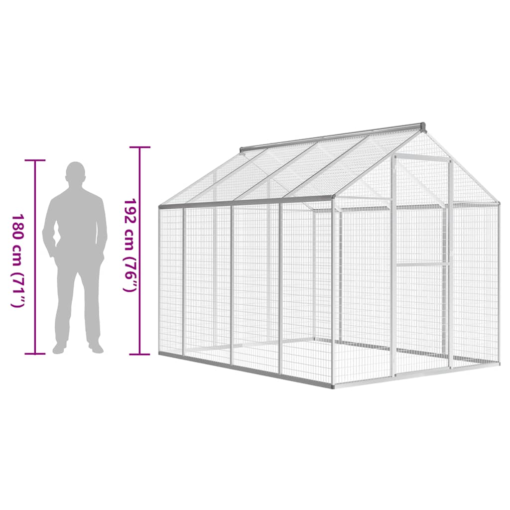 Outdoor Aviary Aluminium 178x242x192 cm