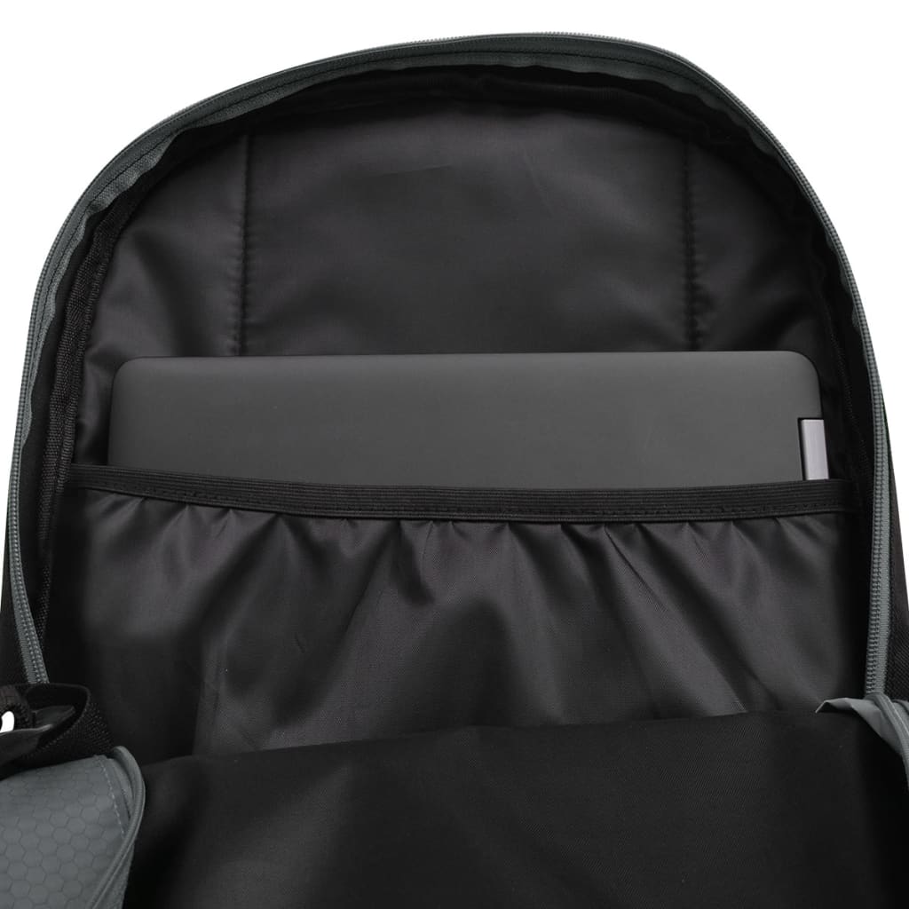 91111 vidaXL School Backpack 40 L Black and Grey