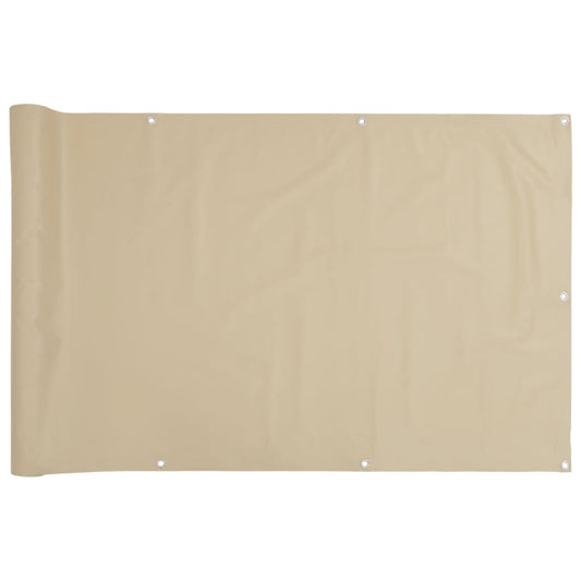 Balcony Screen Oxford Fabric 90x400 cm Beige Balcony Screen Oxford Fabric 90x400 cm Beige