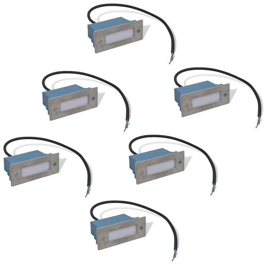LED Recessed Stair Lights 6 pcs 44x111x56 mm LED Recessed Stair Lights 6 pcs 44x111x56 mm
