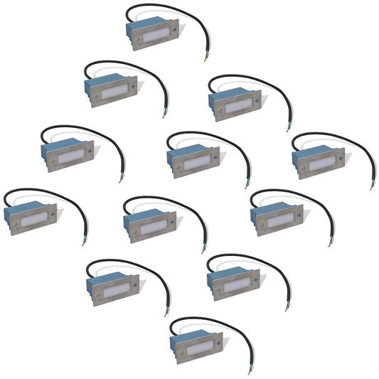 LED Recessed Stair Lights 12 pcs 44x111x56 mm LED Recessed Stair Lights 12 pcs 44x111x56 mm