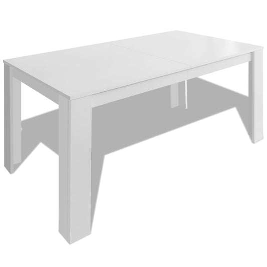 Dining Table 140x80x75 cm White Dining Table 140x80x75 cm White