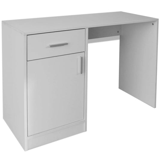 Desk with Drawer and Cabinet White 100x40x73 cm Desk with Drawer and Cabinet White 100x40x73 cm
