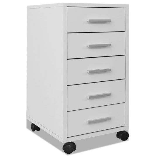 Office Drawer Unit | White | Engineered wood, MDF, Aluminium | Compact Office Drawer Unit | White | Engineered wood, MDF, Aluminium | Compact