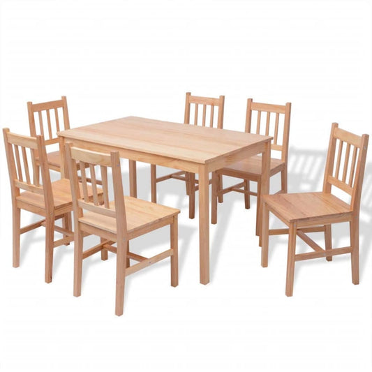 Seven Piece Dining Set Pinewood Seven Piece Dining Set Pinewood