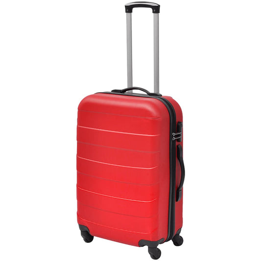 Three Piece Hardcase Trolley Set Red 45.5/55/66 cm Three Piece Hardcase Trolley Set Red 45.5/55/66 cm