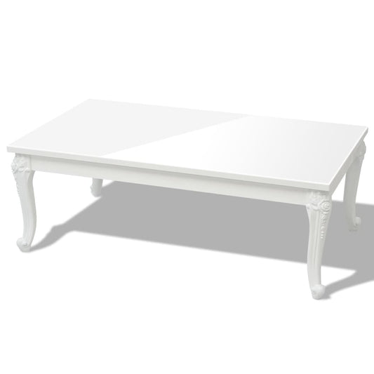Coffee Table 115x65x42 cm High Gloss White Coffee Table 115x65x42 cm High Gloss White