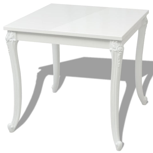 Kitchen Table | High gloss white | MDF top, plastic legs | Medium Kitchen Table | High gloss white | MDF top, plastic legs | Medium