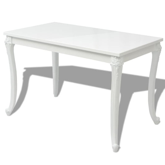 Dining Table 116x66x76 cm High Gloss White Dining Table 116x66x76 cm High Gloss White