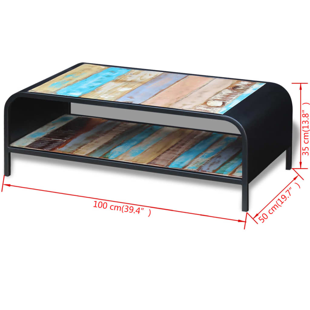 243285 vidaXL Coffee Table Solid Reclaimed Wood