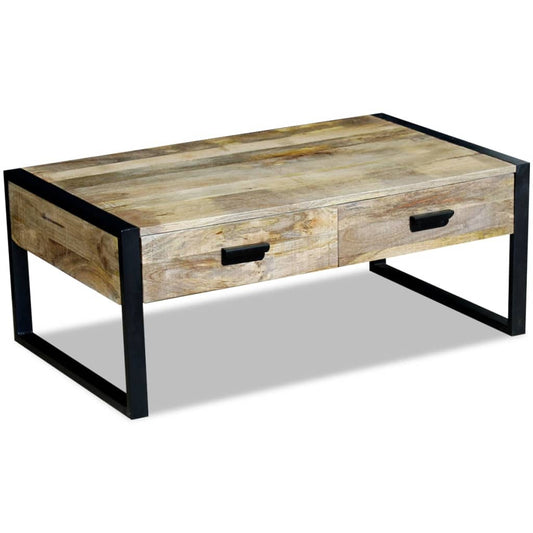 Coffee Table with 2 Drawers Solid Mango Wood 100x60x40 cm Coffee Table with 2 Drawers Solid Mango Wood 100x60x40 cm