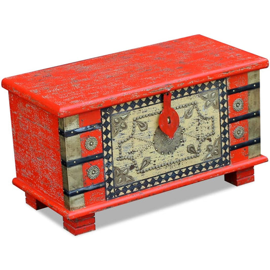 Storage Chest Red Mango Wood 80x40x45 cm Storage Chest Red Mango Wood 80x40x45 cm