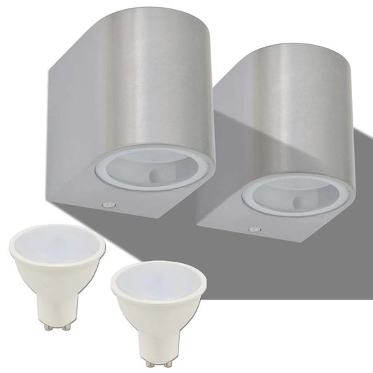 Outdoor LED Wall Lights 2 pcs Round Downwards Outdoor LED Wall Lights 2 pcs Round Downwards