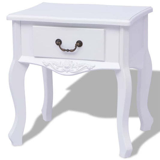 Bedside Cabinets 2 pcs MDF White Bedside Cabinets 2 pcs MDF White