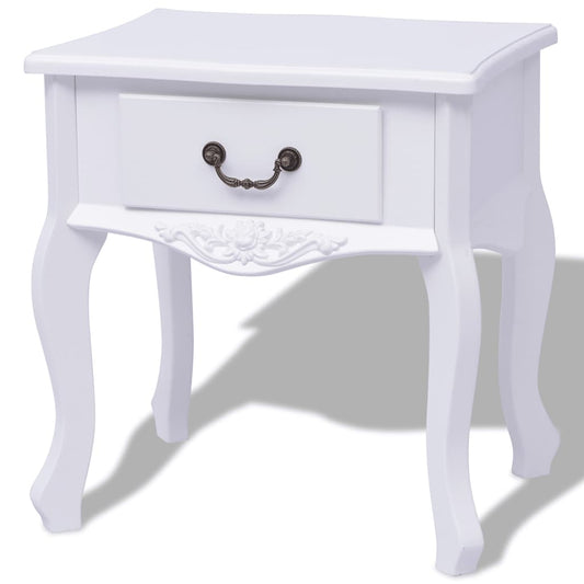 242750 vidaXL Bedside Cabinets 2 pcs MDF White 242750 vidaXL Bedside Cabinets 2 pcs MDF White