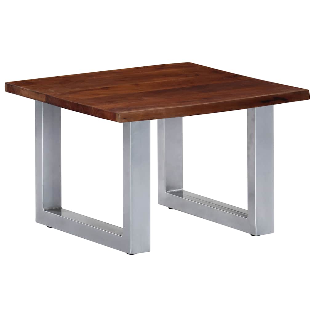 247826 vidaXL Coffee Table with Live Edges 60x60x40 cm Solid Acacia Wood