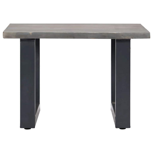Coffee Table with Live Edges Grey 60x60x40 cm Solid Acacia Wood Coffee Table with Live Edges Grey 60x60x40 cm Solid Acacia Wood