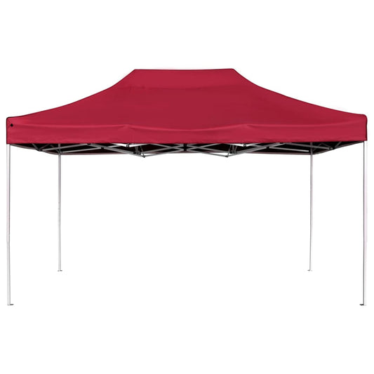 Professional Folding Party Tent Aluminium 4.5x3 m Wine Red Professional Folding Party Tent Aluminium 4.5x3 m Wine Red