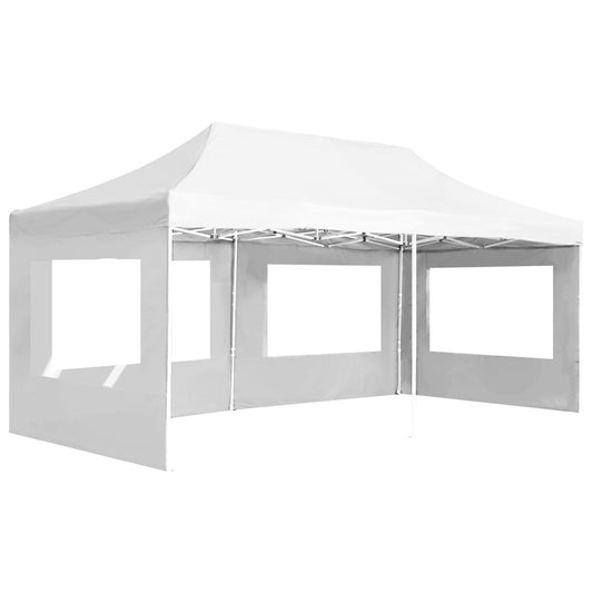 Professional Folding Party Tent with Walls Aluminium 6x3 m White Professional Folding Party Tent with Walls Aluminium 6x3 m White