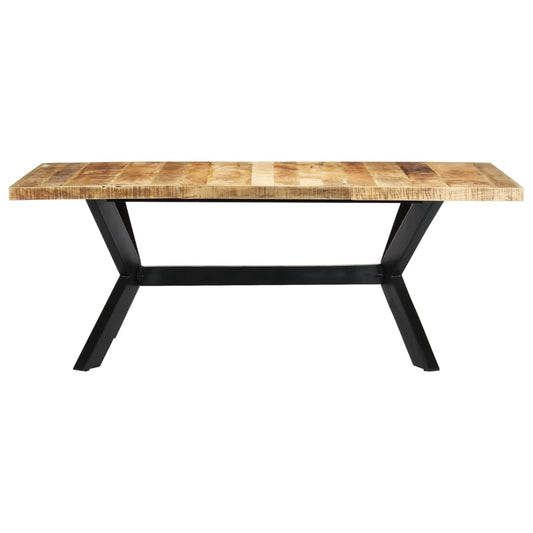 Dining Table | Brown | Solid Mango Wood | 200x100x75 cm Dining Table | Brown | Solid Mango Wood | 200x100x75 cm