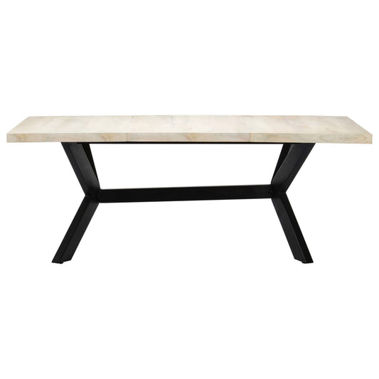 Dining Table | Bleached White, Black Dining Table | Bleached White, Black