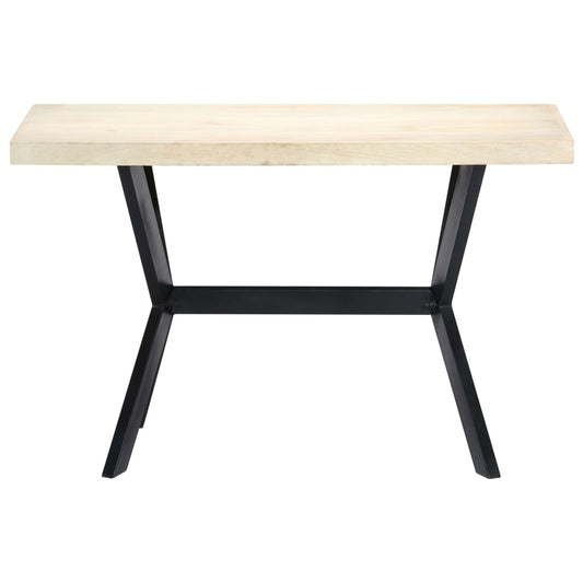 Dining Table | White and black | Solid mango wood, steel | 120x60x75 cm Dining Table | White and black | Solid mango wood, steel | 120x60x75 cm