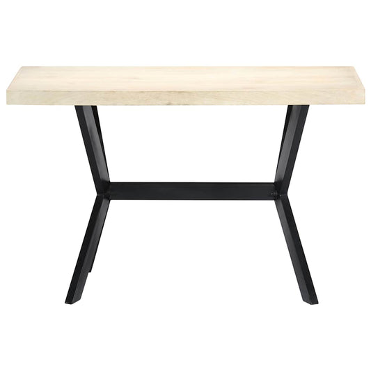 247442 vidaXL Dining Table White 120x60x75 cm Solid Mango Wood 247442 vidaXL Dining Table White 120x60x75 cm Solid Mango Wood