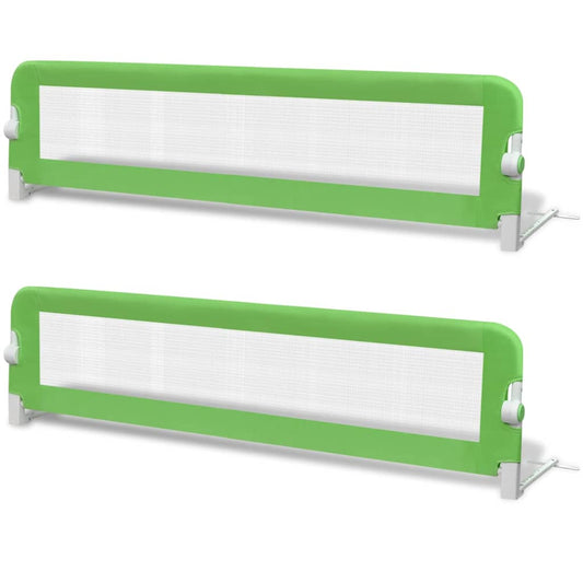 Toddler Safety Bed Rail 2 pcs Green 150x42 cm Toddler Safety Bed Rail 2 pcs Green 150x42 cm
