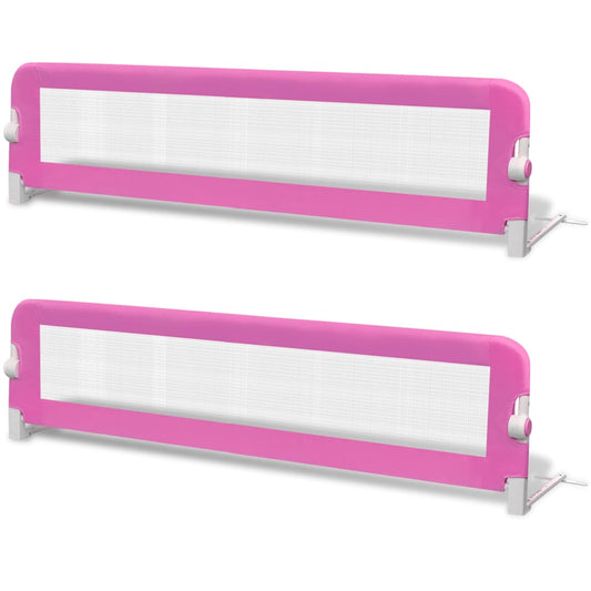 Toddler Safety Bed Rail 2 pcs Pink 150x42 cm Toddler Safety Bed Rail 2 pcs Pink 150x42 cm
