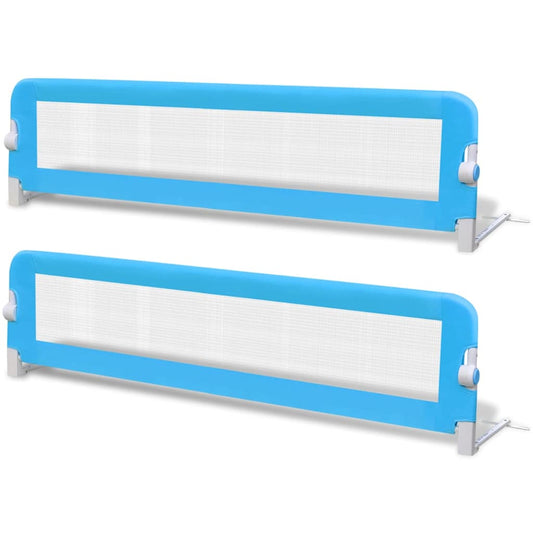 Toddler Safety Bed Rail 2 pcs Blue 150x42 cm Toddler Safety Bed Rail 2 pcs Blue 150x42 cm
