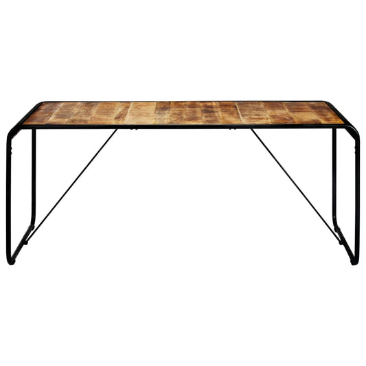 Dining Table 180x90x76 cm Solid Rough Mango Wood Dining Table 180x90x76 cm Solid Rough Mango Wood