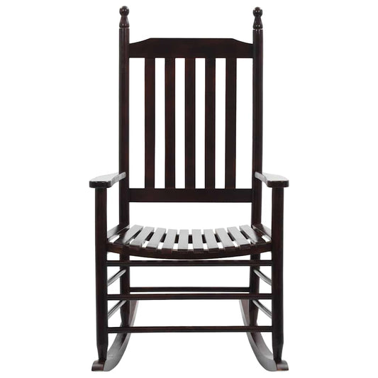Rocking Chair with Curved Seat Brown Poplar Wood Rocking Chair with Curved Seat Brown Poplar Wood