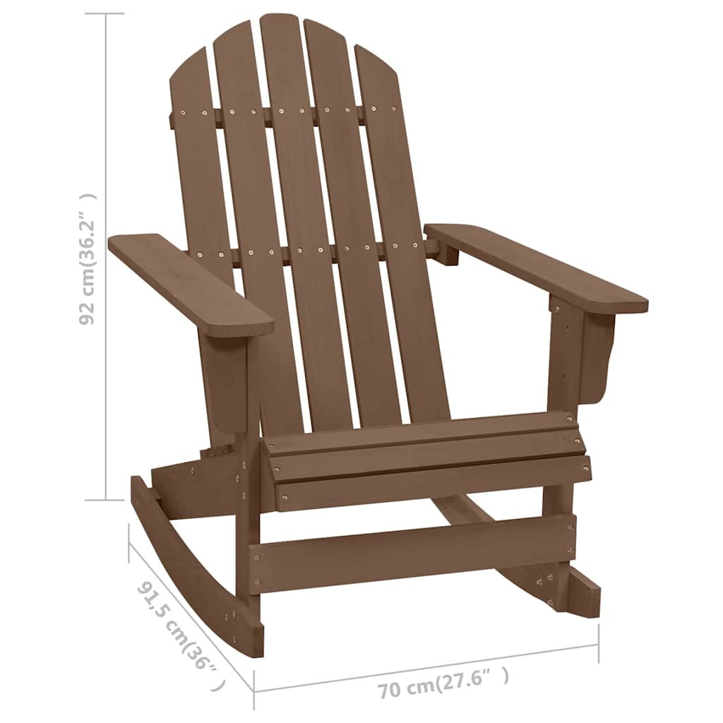45705 vidaXL Garden Rocking Chair Wood Brown