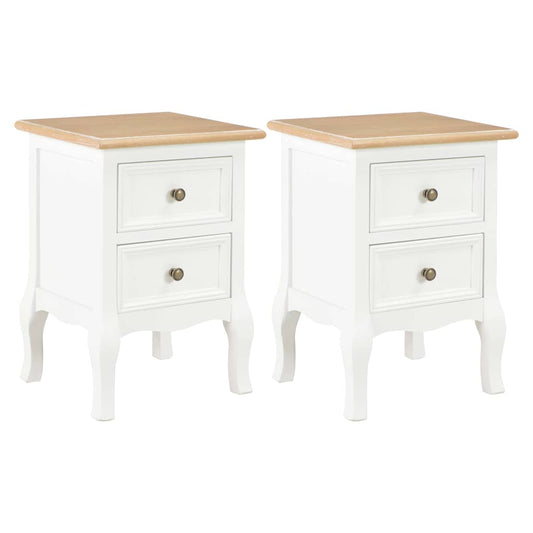 280037 vidaXL Bedside Cabinet 2 pcs White 35x30x49 cm MDF 280037 vidaXL Bedside Cabinet 2 pcs White 35x30x49 cm MDF