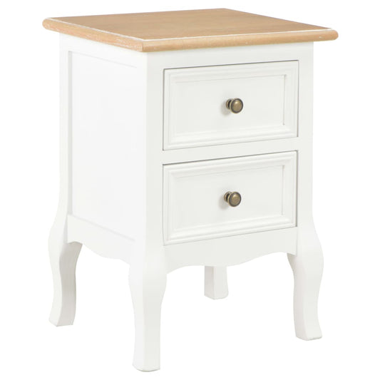 Bedside Cabinet 2 pcs White 35x30x49 cm MDF Bedside Cabinet 2 pcs White 35x30x49 cm MDF