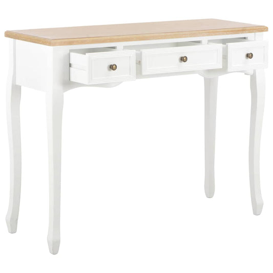 Dressing Console Table with 3 Drawers White Dressing Console Table with 3 Drawers White