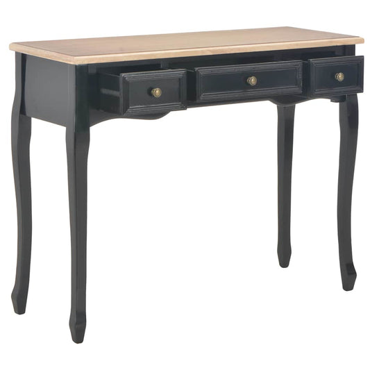 280046 vidaXL Dressing Console Table with 3 Drawers Black 280046 vidaXL Dressing Console Table with 3 Drawers Black
