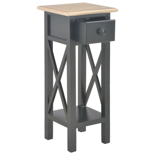 Side Table Black 27x27x65.5 cm Wood Side Table Black 27x27x65.5 cm Wood